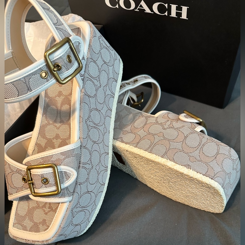 Coach platform sandals